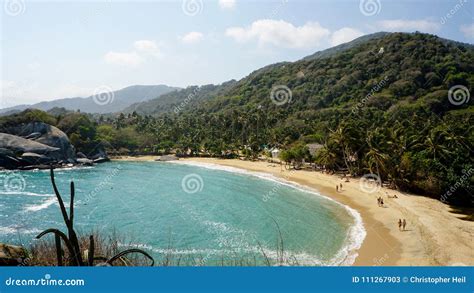 Tropical Beach In Tayrona National Park Colombia Stock Image Image