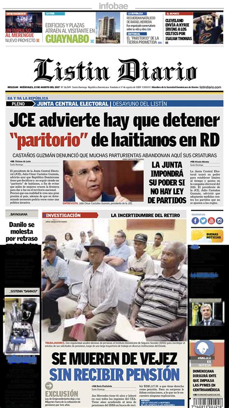 listin diario república dominicana miércoles 23 de agosto de 2017 infobae