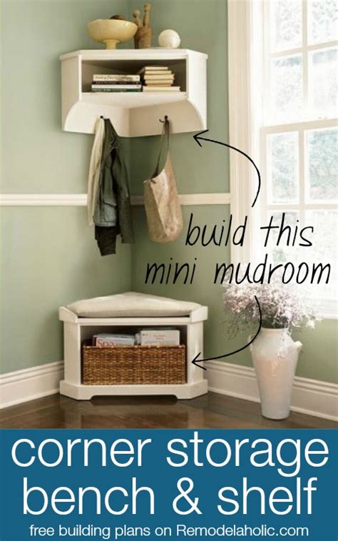 One of those ideas that we both agreed on right away was installing a banquette bench in the corner of the breakfast nook. Remodelaholic | DIY Corner Shelf with Storage