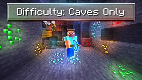 Beating Minecraft But Its A Cave Only World Youtube