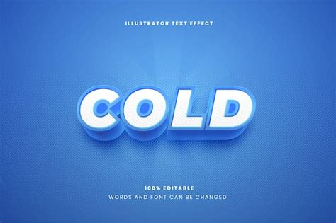 Bold Cold Text Effect Design Template Place