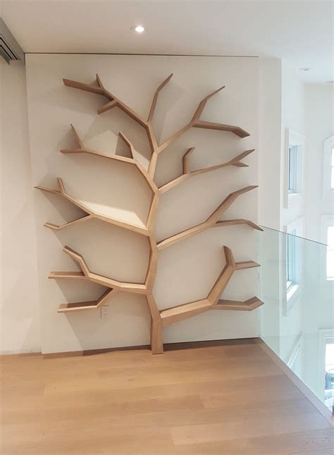 Stylish Tree Bookshelf Unique Wooden Book Storage Etsy Bookcase