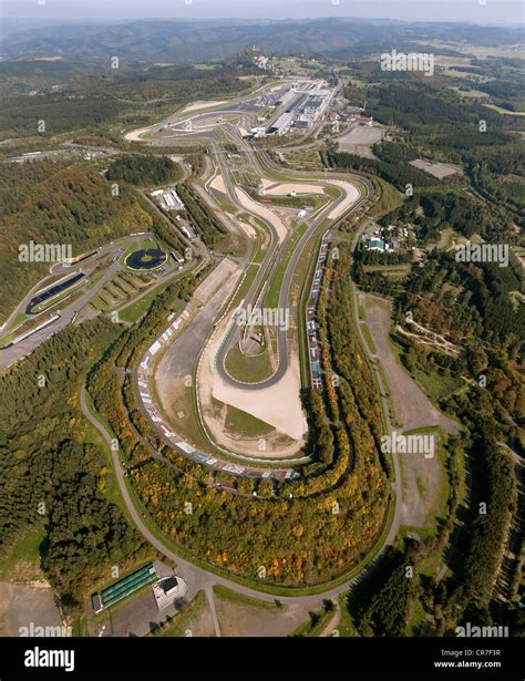 Aerial View Nuerburgring Race Track Muellenbach Eifel Mountain Range