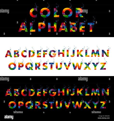 Colored Alphabet Colored Letters Vector Stock Vector Image And Art Alamy