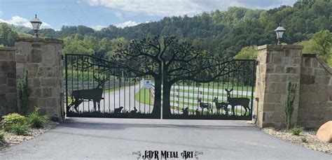 36 Tree Driveway Gates By Jdr Metal Art 1 In Custom Gates