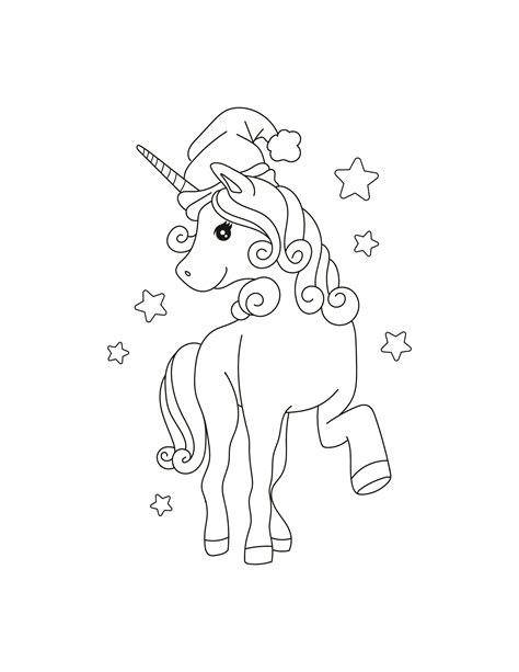 Unicorn Christmas Tree Coloring Pages Coloring Pages