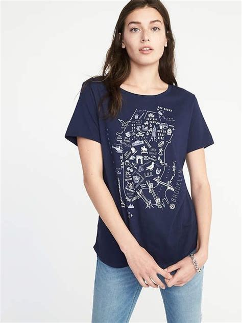 Old Navy Everywear Graphic Crew Neck Tee For Women Tees For Women