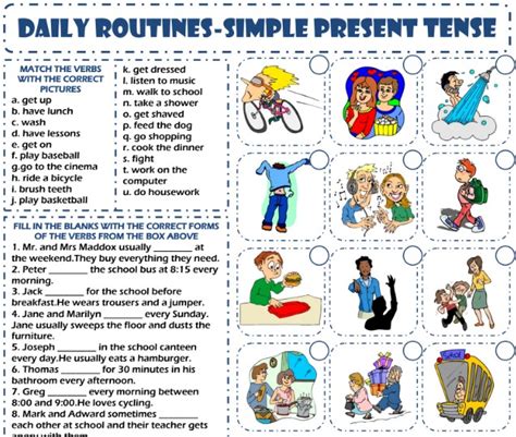 Download Lembar Kerja Materi Simple Present Tense English Working Sheets Present Simple Tense