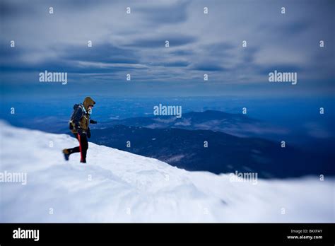 A Photographer Near The Summit Of Mount Washington In New Hampshires