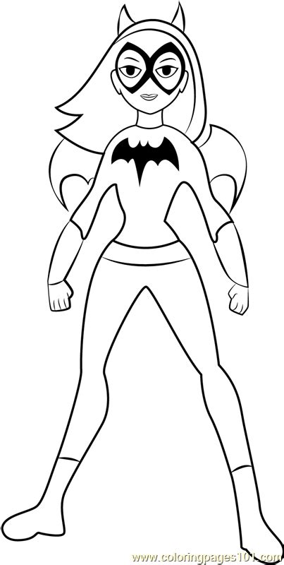 Batgirl Coloring Page Free Dc Super Hero Girls Coloring Pages