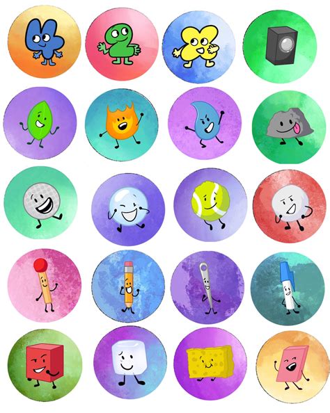 Bfdi Battle For Battle For Dream Island Bfb Tpot Object Show Pins Etsy