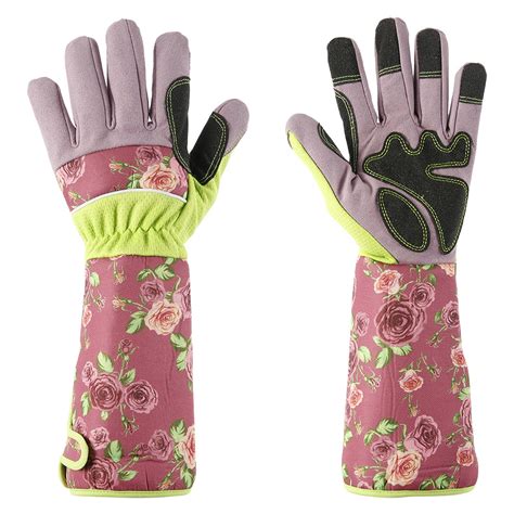 Harupink 1 Pair Professional Rose Pruning Thornproof Gardening Gloves