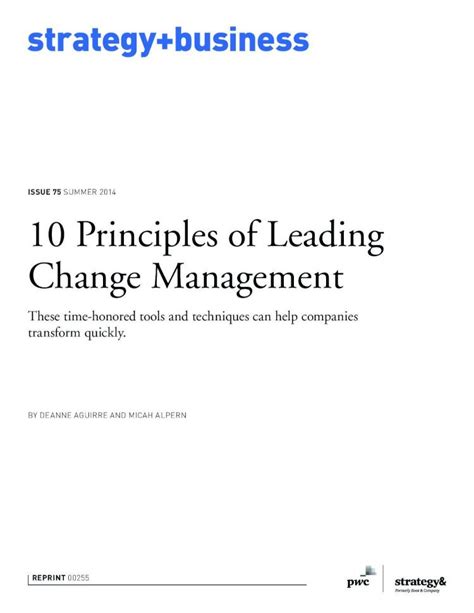 Pdf 10 Principles Of Leading Change Management Pdfslidenet