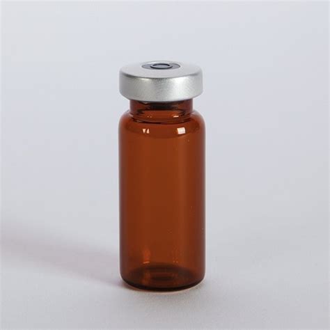 10ml Sterile Amber Injection Vial 25pk Silver Industrial
