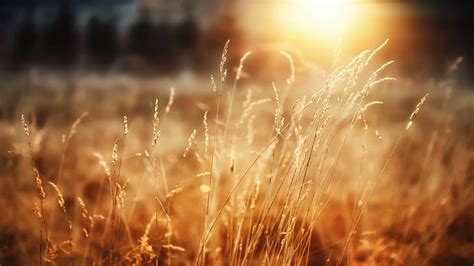 Hd Wallpaper Grass Sunlight Nature Spikelets Plants Blurred