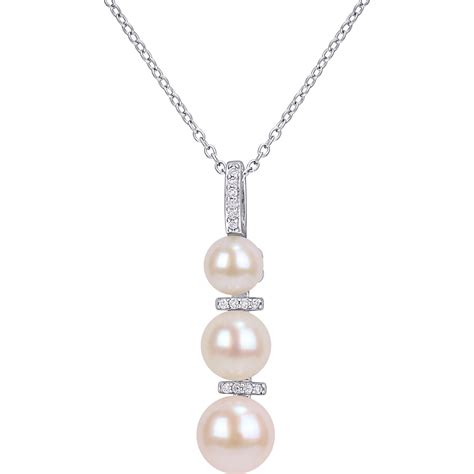 Sofia B Sterling Silver Cultured Freshwater Pearl And Diamond Accent