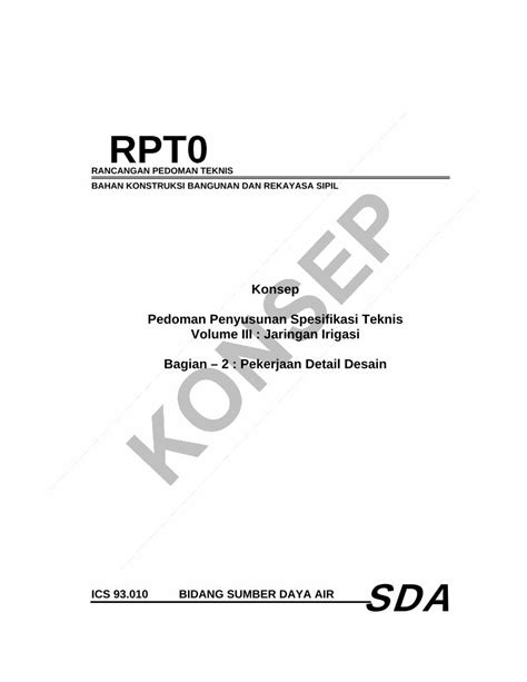 Pdf Pedoman Penyusunan Spesifikasi Teknis Dokumentips