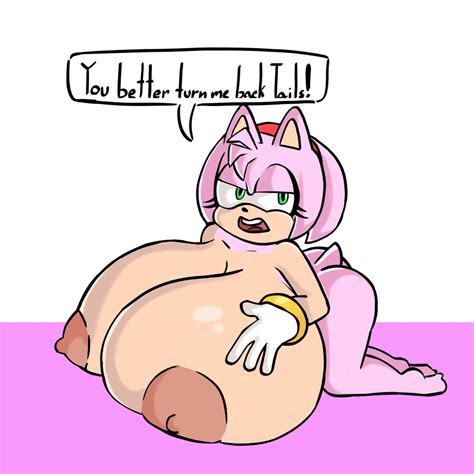 Rule 34 Alternate Breast Size Amy Rose Angry Finchie Green Eyes
