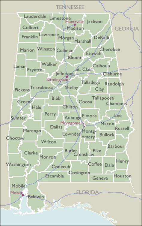 County Wall Maps Of Alabama Mapsales