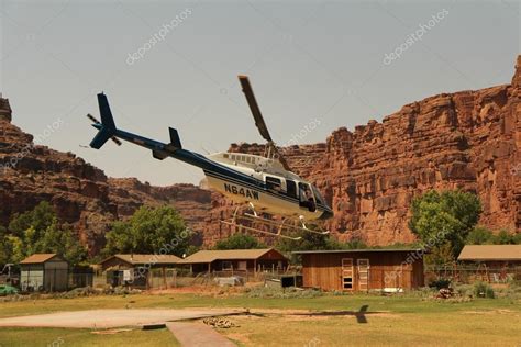 Helicopter Ride In Havasupai Tribe Grand Canyon Stock Editorial