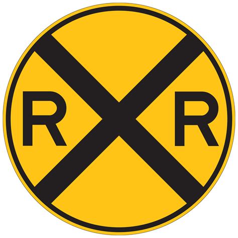 Rr Cross Sign Federal Mutcd W10 1 Reflective Street Signs