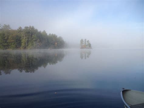 Damariscotta Lake In Maine On A Serene Fall Morning Natural Landmarks