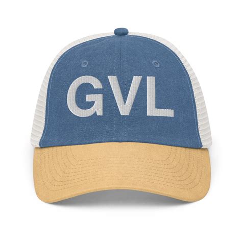 Gvl Greenville Sc Airport Code Faded Trucker Hat Etsy