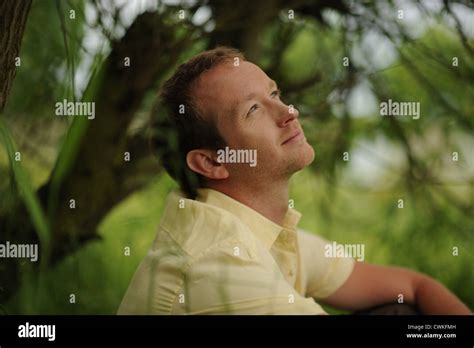 Young Man In Nature Stock Photo Alamy