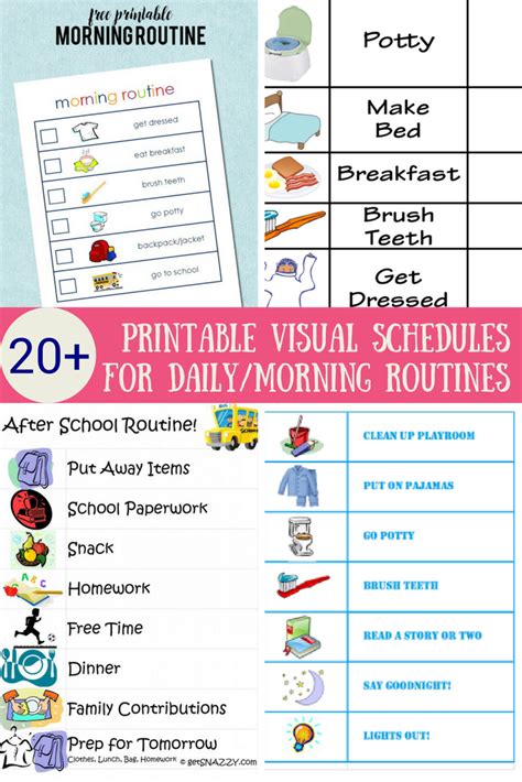 33 Printable Visualpicture Schedules For Homedaily