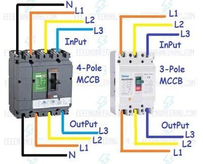 The mcb changeover switch from polycab enables users to change the source of power supply manually. MCCB Wiring Diagram For 3 Pole And 4 Pole