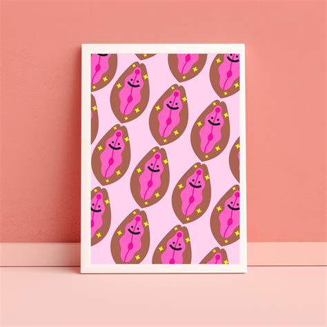 Clit Party Vagina Artwork Vulva Art Clitoris Art Feminist Etsy