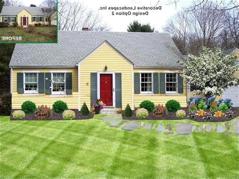 Whether it's a single story suburban ranch home with its weather protected entry or an imposing. Seriously anticipating attempting this approach. Basic Front Yard Landscaping in 2020 | Small ...