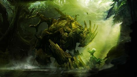 1022198 Sunlight Forest Fantasy Art Creature Nature Dragon Hydra