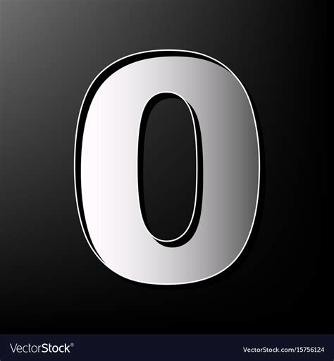 Number 0 Sign Design Template Element Royalty Free Vector