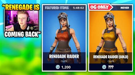 Symfuhny Reacts To Renegade Raider COMING BACK & Gold Renegade
