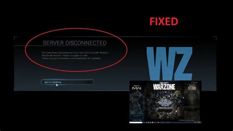 Fix Call Of Duty Warzone Server Disconnected Error Unable To
