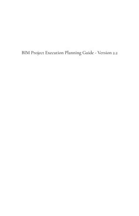 Pdf Bim Project Execution Planning Guide Version 2 Dokumentips