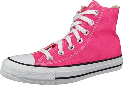 Converse All Star Hi Womens Hyper Pink Trainers Uk Shoes And Bags