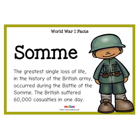 World War 1 Facts Ww1 Facts World War Battle Of The Somme