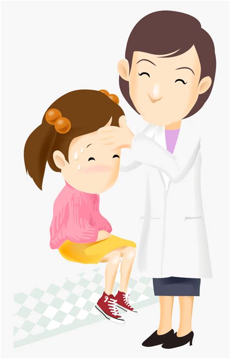Sick Person Mother Vector Child Care Cartoon Cliparts Nurse With