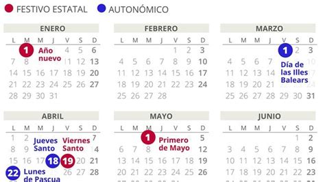 Calendario Laboral Baleares 2019 Con Todos Los Festivos