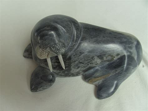Inuit Soapstone Carving Inspiration Walrus 3 Soapstone Carving Jade Carving Stone Carving