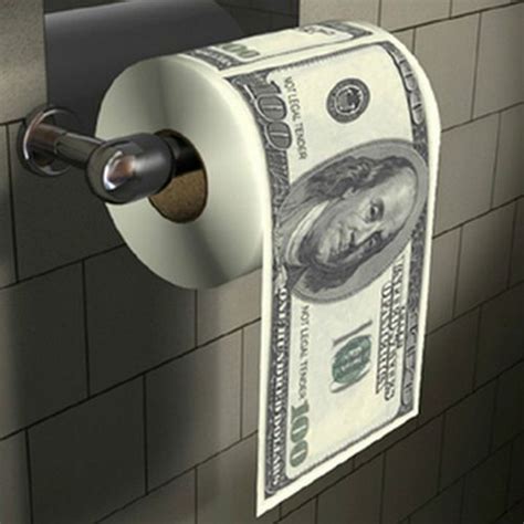 Eurodollar Bill Money Printed Toilet Paper Novelty Tissue Roll Gag
