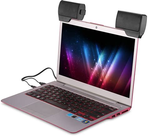 Computer Speakers,Laptop Speaker with Stereo Sound,Wired USB Power,Portable Mini Sound Bar for ...