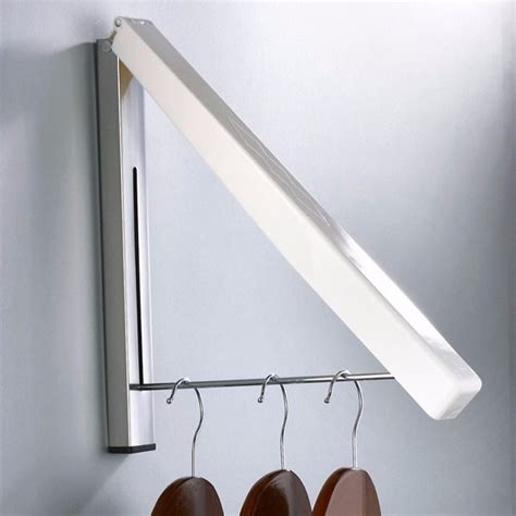 wall mounted retractable clothes rack  storage queen