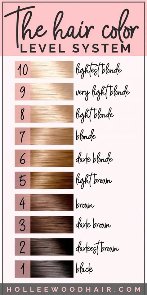Hair Color Code Chart