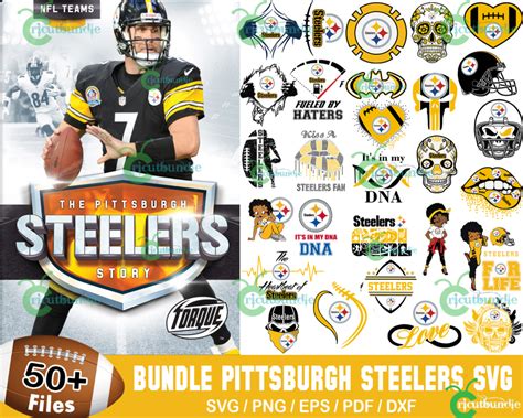 50 Pittsburgh Steelers Football Svg Bundle Free Svg Files For Cricut