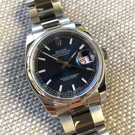 Rolex Datejust 116200 Blue Stick 36mm Oyster Stainless Steel Wristwatch
