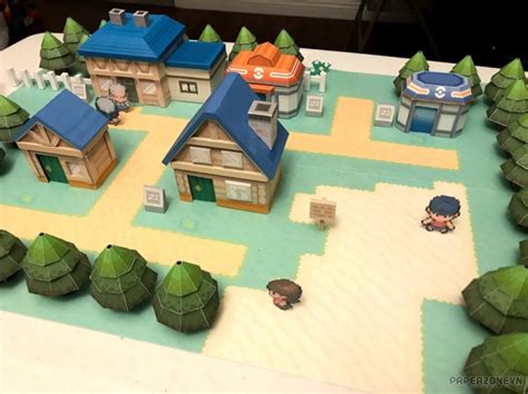 Pokemon Building Sandgem Town Paperzone Vn