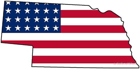 American Flag Nebraska Outline Sticker By Artisticattitud American